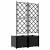 Ghiveci de grădină cu trellis 2 pcs Negru 80 x 40 x 143 cm PP GartenMobel Dekor