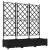 Ghiveci de grădină cu trellis 3 pcs Negru 120 x 40 x 125.5 cm GartenMobel Dekor