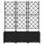 Ghiveci de grădină cu trellis 3 pcs Negru 120 x 40 x 143 cm PP GartenMobel Dekor