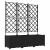 Ghiveci de grădină cu trellis 3 pcs Negru 120 x 40 x 143 cm PP GartenMobel Dekor