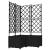 Ghiveci de grădină cu trellis 3 pcs Negru 80 x 80 x 143 cm PP GartenMobel Dekor