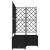 Ghiveci de grădină cu trellis 3 pcs Negru 80 x 80 x 143 cm PP GartenMobel Dekor