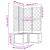 Ghiveci de grădină cu trellis 3 pcs Negru 80 x 80 x 143 cm PP GartenMobel Dekor
