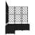 Ghiveci de grădină cu trellis 5 pcs Negru 120 x 120 x 143 cm PP GartenMobel Dekor