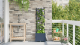 Ghiveci de grădină cu trellis Gri 40 x 40 x 143 cm PP GartenMobel Dekor