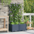 Ghiveci de grădină cu trellis 2 pcs Gri 80 x 40 x 143 cm PP GartenMobel Dekor