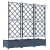 Ghiveci de grădină cu trellis 3 pcs Gri 120 x 40 x 125.5 cm PP GartenMobel Dekor