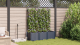 Ghiveci de grădină cu trellis 3 pcs Gri 120 x 40 x 143 cm PP GartenMobel Dekor