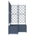 Ghiveci de grădină cu trellis 3 pcs Gri 80 x 80 x 143 cm PP GartenMobel Dekor