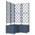 Ghiveci de grădină cu trellis 3 pcs Gri 80 x 80 x 143 cm PP GartenMobel Dekor