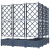 Ghiveci de grădină cu trellis 5 pcs Gri 120 x 120 x 125.5 cm PP GartenMobel Dekor