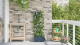 Ghivece pentru grădină Gri 40 x 40 x 126 cm Oțel GartenMobel Dekor