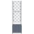 Ghiveci de grădină cu trellis Gri deschis 40 x 40 x 143 cm PP GartenMobel Dekor