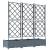 Ghiveci de grădină cu trellis 3 pcs Gri deschis GartenMobel Dekor