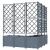 Ghiveci de grădină cu trellis 5 pcs Gri deschis GartenMobel Dekor