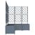 Ghiveci de grădină cu trellis 5 pcs Gri deschis GartenMobel Dekor