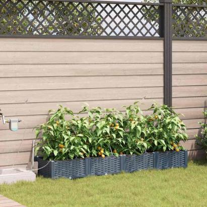 Ghivece pentru grădină Gri deschis 160 x 40 x 22 cm Oțel GartenMobel Dekor