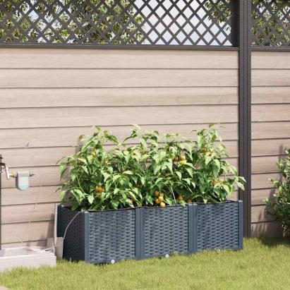 Ghivece pentru grădină Gri deschis 120 x 40 x 37.5 cm Oțel GartenMobel Dekor