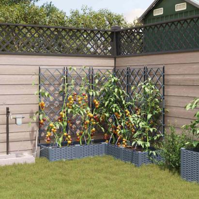 Ghivece pentru grădină Gri deschis 120 x 120 x 126 cm Oțel GartenMobel Dekor