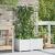 Ghiveci de grădină cu trellis 2 pcs Alb 80 x 40 x 143 cm PP GartenMobel Dekor