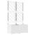 Ghiveci de grădină cu trellis 2 pcs Alb 80 x 40 x 143 cm PP GartenMobel Dekor
