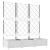 Ghiveci de grădină cu trellis 3 pcs Alb 120 x 40 x 125.5 cm PP GartenMobel Dekor