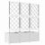 Ghiveci de grădină cu trellis 3 pcs Alb 120 x 40 x 143 cm PP GartenMobel Dekor