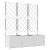Ghiveci de grădină cu trellis 3 pcs Alb 120 x 40 x 143 cm PP GartenMobel Dekor