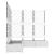 Ghiveci de grădină cu trellis 5 pcs Alb 120 x 120 x 125.5 cm PP GartenMobel Dekor