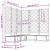 Ghiveci de grădină cu trellis 5 pcs Alb 120 x 120 x 125.5 cm PP GartenMobel Dekor