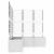 Ghiveci de grădină cu trellis 5 pcs Alb 120 x 120 x 143 cm PP GartenMobel Dekor