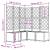 Ghiveci de grădină cu trellis 5 pcs Alb 120 x 120 x 143 cm PP GartenMobel Dekor