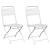 Scaun pliabil pentru grădină 2 pcs Alb 55 x 56.5 x 91cm Oțel GartenMobel Dekor