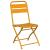 Scaun pliabil pentru grădină 2 pcs Muștar 55 x 56.5 x 91cm Oțel GartenMobel Dekor