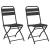 Scaun pliabil pentru grădină 2 pcs Antracit 55 x 56.5 x 91cm GartenMobel Dekor