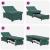 Canapea extensibilă Verde închis 67 x 194 x 38 cm Catifea GartenMobel Dekor