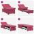 Canapea extensibilă bordo 67 x 194 x 38 cm Catifea GartenMobel Dekor