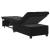 Canapea extensibilă Negru 67 x 194 x 38 cm Catifea GartenMobel Dekor