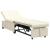 Canapea extensibilă Crem 67 x 194 x 38 cm Catifea GartenMobel Dekor