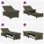 Canapea extensibilă Verde militar 67 x 194 x 38 cm GartenMobel Dekor