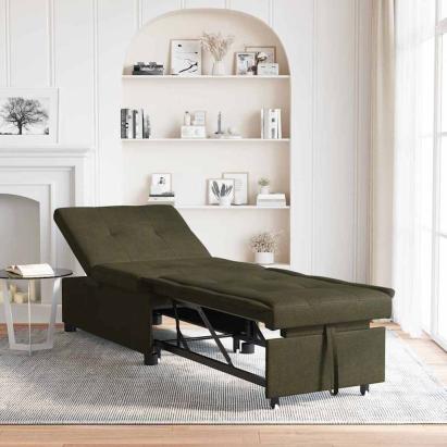 Canapea extensibilă Verde militar 67 x 194 x 38 cm GartenMobel Dekor