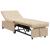 Pat canapea Crem 67 x 194 x 82 cm Material din microfibră GartenMobel Dekor
