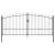 Poartă de grădină cu blocare Gri 175 x 400 cm Oțel GartenMobel Dekor