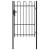 Poartă de gard Gri 100 x 150 cm Oțel acoperit cu pulbere GartenMobel Dekor