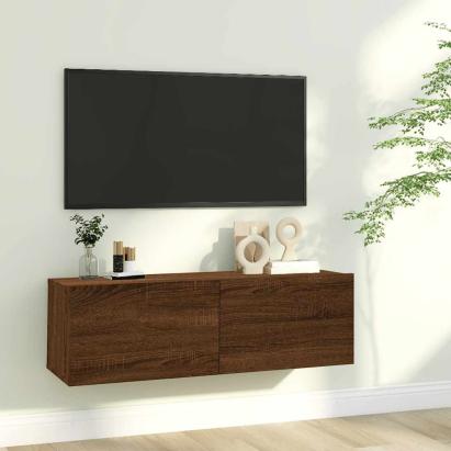 Comodă TV de perete, stejar maro, 100x30x30 cm, lemn prelucrat GartenMobel Dekor