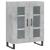 Dulap, gri beton, 69,5x34x90 cm, lemn compozit GartenMobel Dekor