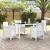 Scaun pentru Grădină 4 pcs Alb Dimensiune: 53 x 49 x 85 cm PP GartenMobel Dekor