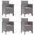 Scaun pentru Grădină 4 pcs Gri deschis GartenMobel Dekor