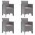 Scaun pentru Grădină 4 pcs Gri deschis GartenMobel Dekor