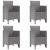 Scaun pentru Grădină 4 pcs Gri deschis GartenMobel Dekor